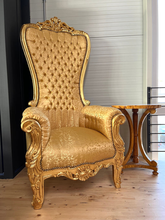 Big Sofa Chair Gold Surprise Party Huge Armchair French Baroque Style Chair for Special Event