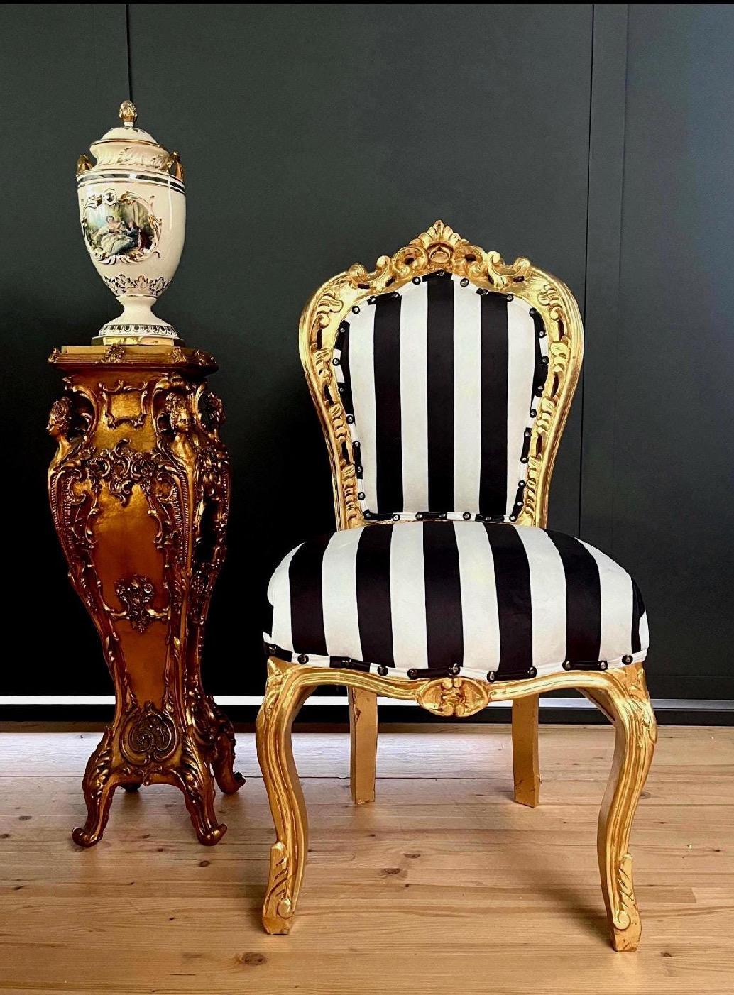 SPECIAL ORDER - Black White & Gold Series of Display Cabinet, Chest of Drawer, Chair, Small Bench and Art Décor Table For Stylish Home Decor