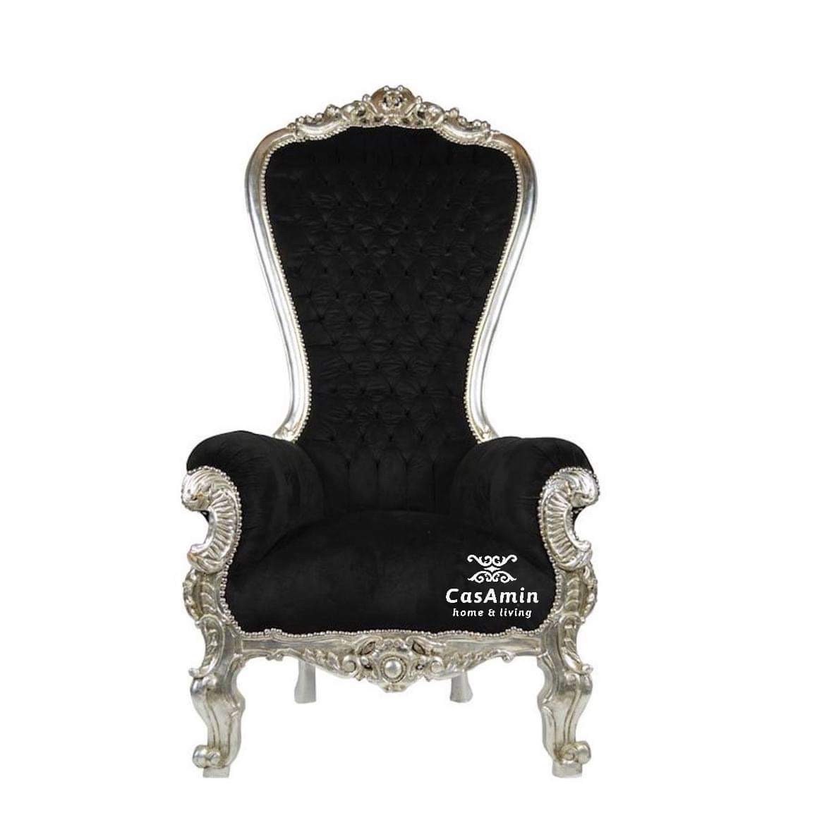 Thron im französischen Barock-Rokoko-Stil / Huge Sofa Chair Antique Style Real Wood Big Armchair for Special Event - Made to Order