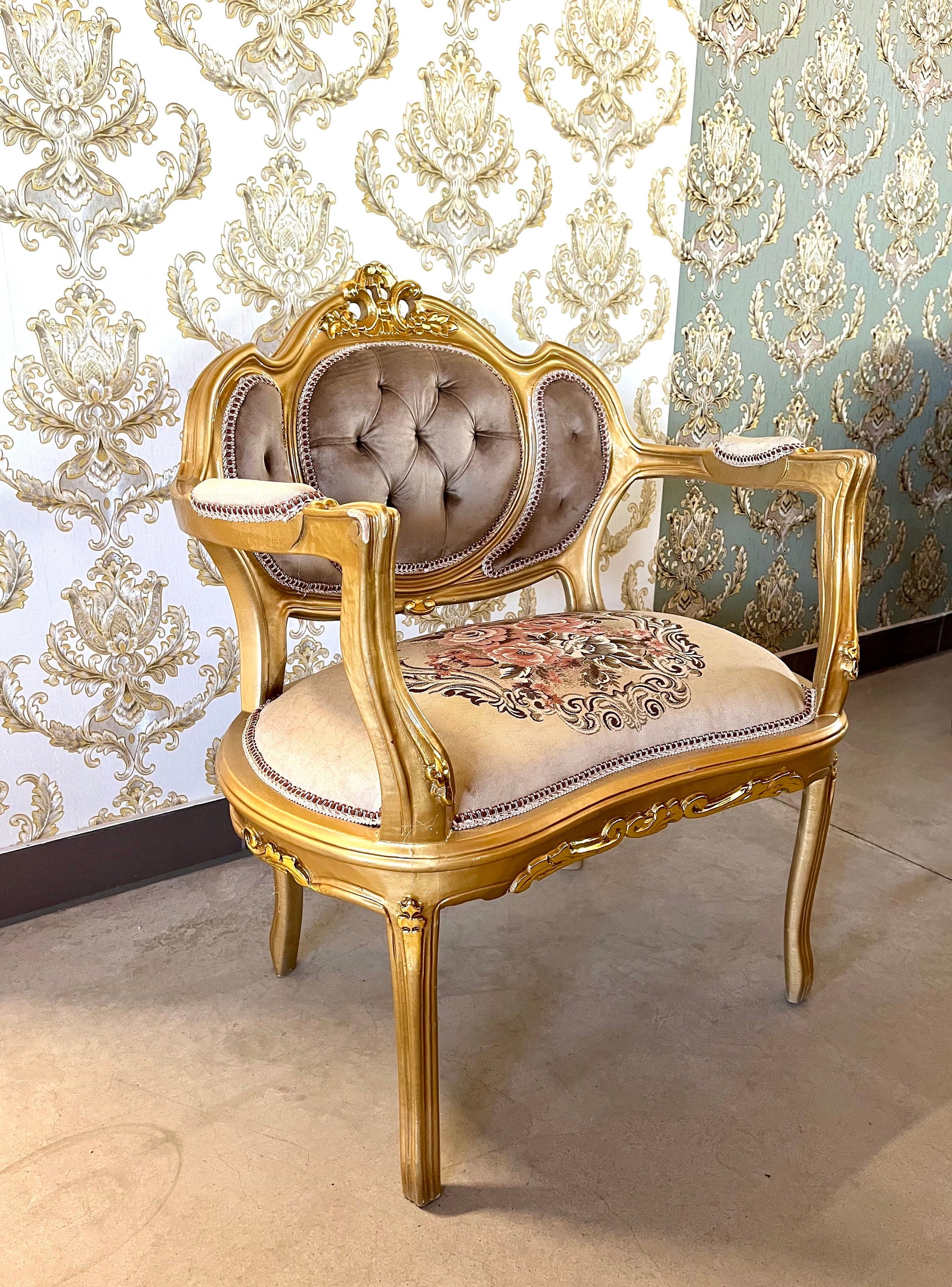 Sofa Set Camel Color Velvet for Home Sofa Set French Louis Style for Lodge Retro Style Settee Coffee Table Marble Top for Longue Room