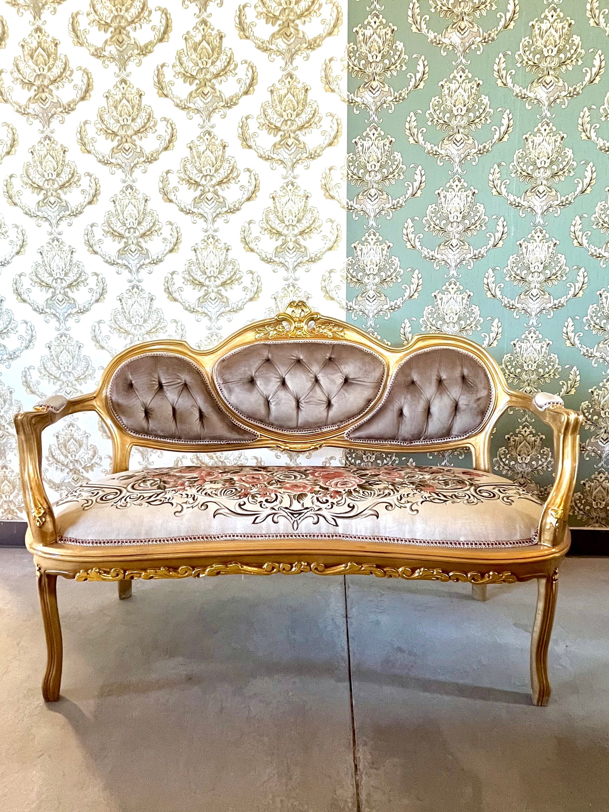 Sofa Set Camel Color Velvet for Home Sofa Set French Louis Style for Lodge Retro Style Settee Coffee Table Marble Top for Longue Room