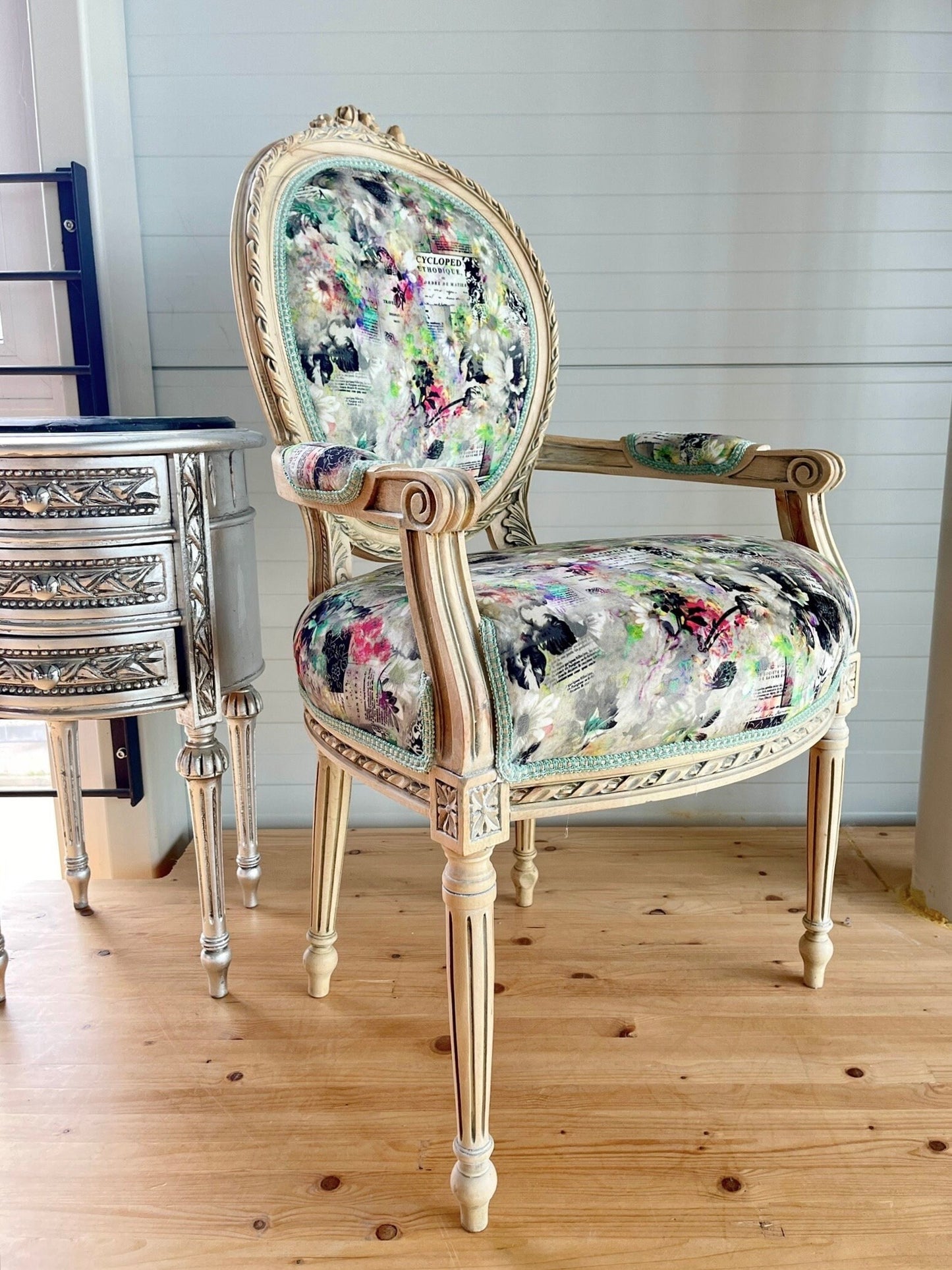 Sessel Französischer Barockstil Esszimmerstuhl Akzentstuhl/Armchair French Baroque Style Dining Chair Accent Chair- Summer Flower Series 2