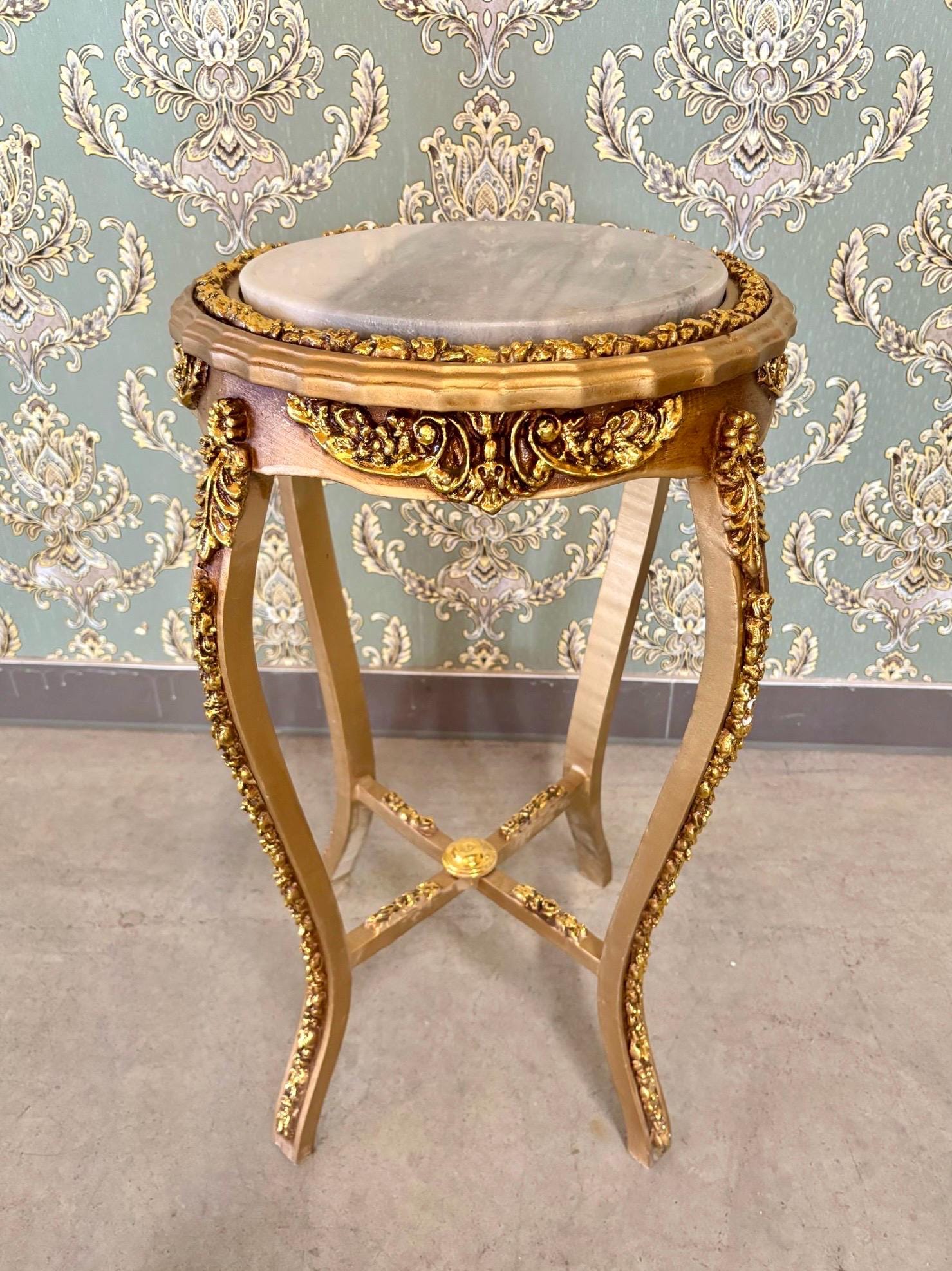 Louis XV Style Red Velvet Chair Set: Antique Baroque Accent Furniture