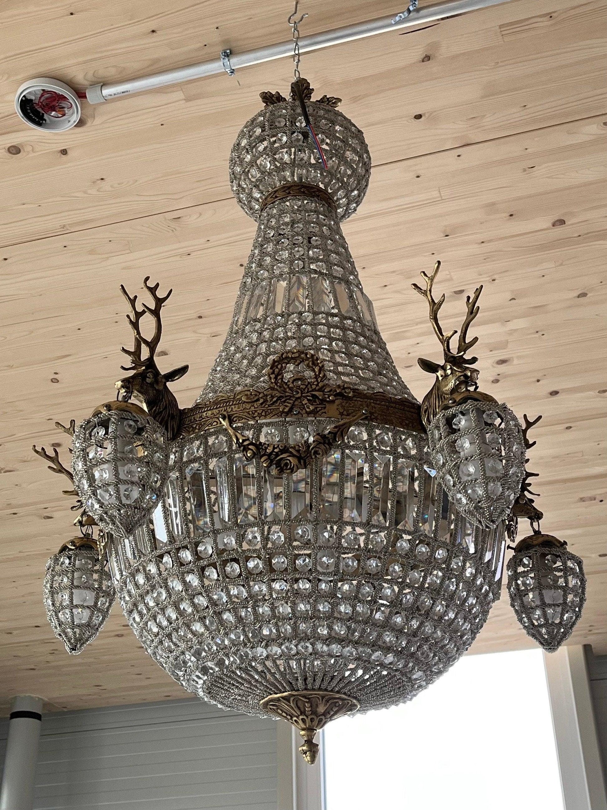 Yellow Brass Chandeliers Baroque Rococo Style French Louis Chandeliers Lighting Decor - Made to Order