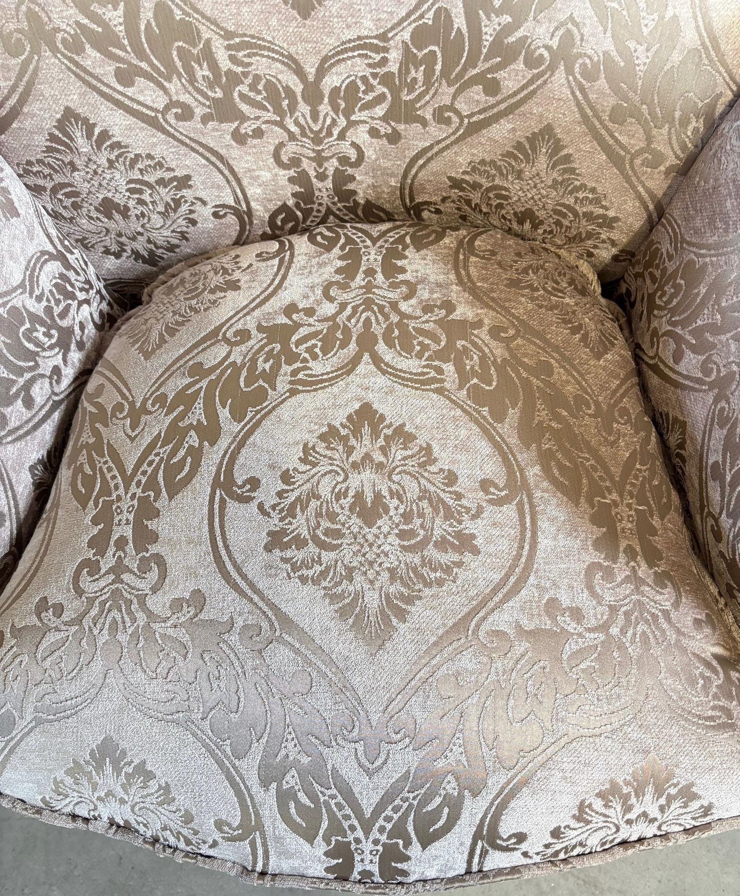 Sofa Set French Louis XV Style Tufted Velvet Dark Beige Color in Gold Finish Marble Top Coffee Table Retro Baroque Style Sofa Set