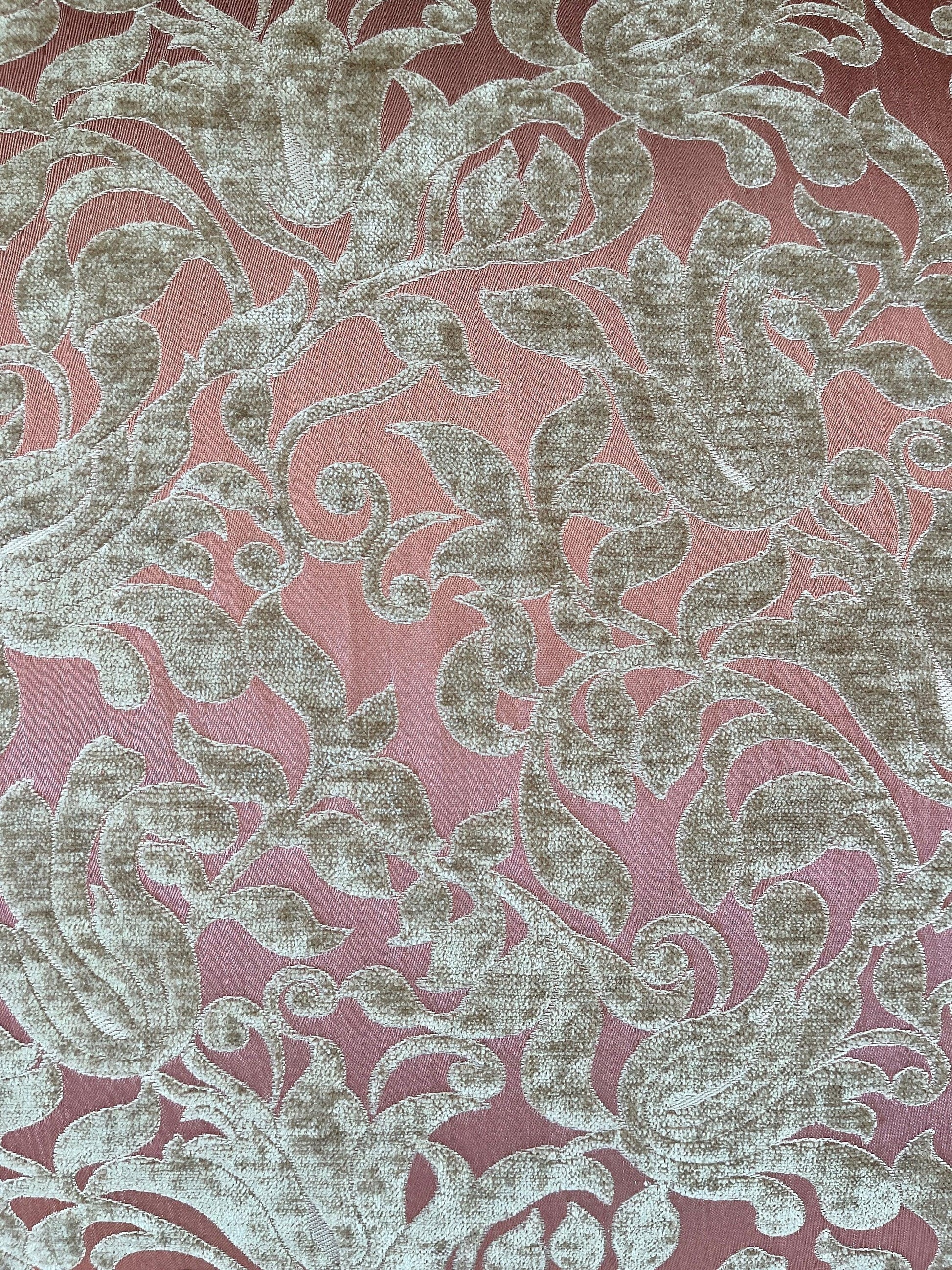 Love Seat French Louis Style Couch Royal Baroque Bench for Home Decor Italian Baroque Style Sofa in Pink Velvet Damask for Loung Room Decor
