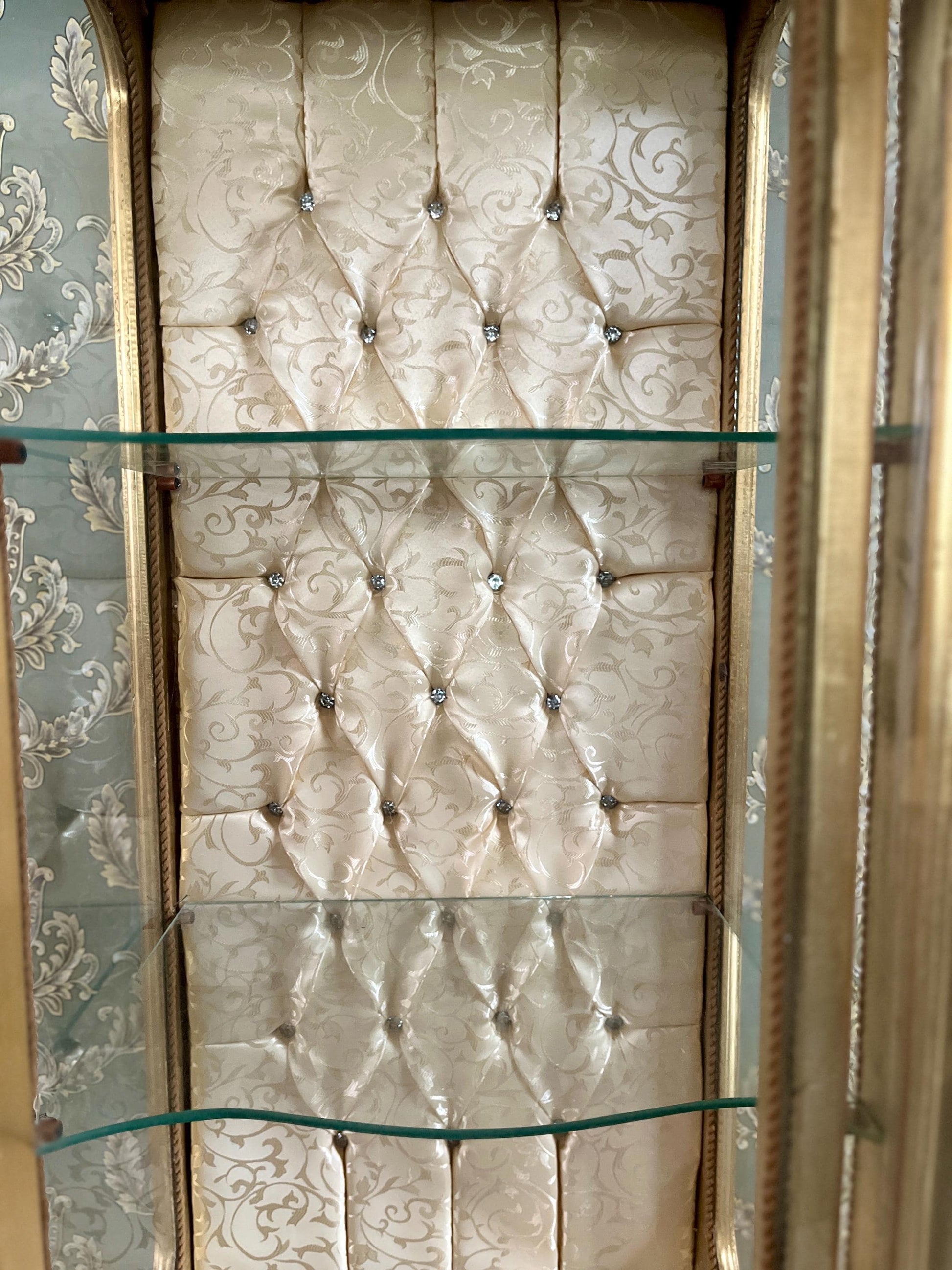 Showcase Gold French Louis XV Style Showcase Antique Style Silver Showcase Baroque Style Beige Showcase Home Decor French Style for Home