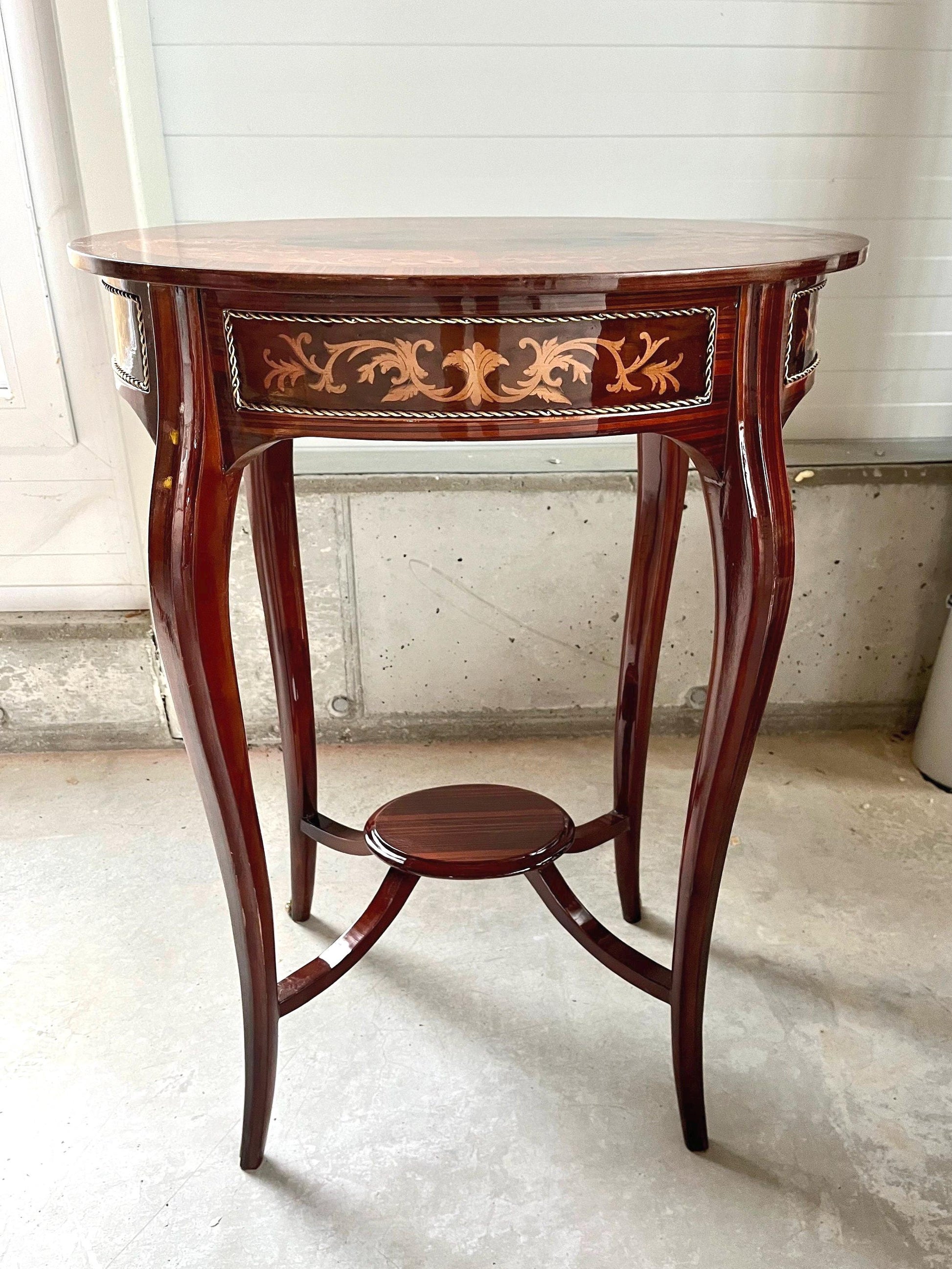 Side Table Wood Coffee Table Handmade Baroque Table French Small Table