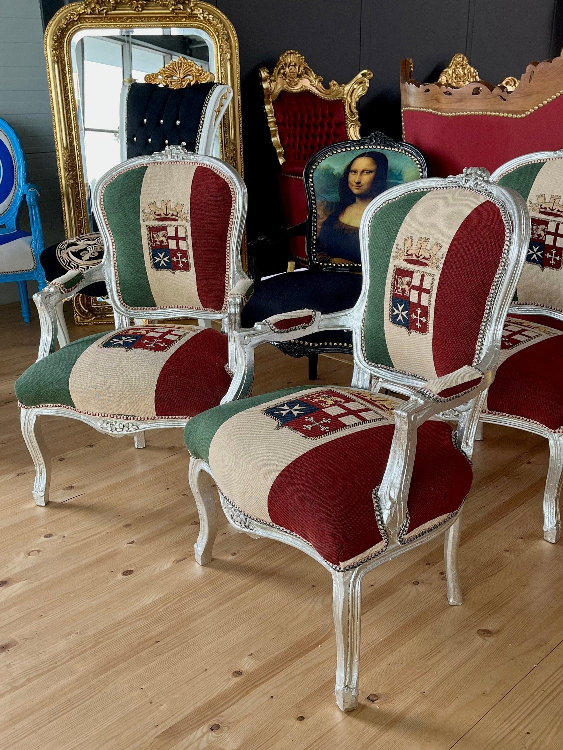 Französischer Sessel im Louis-Barock-Stil / French Louis Baroque Style Armchair- Naval Crown