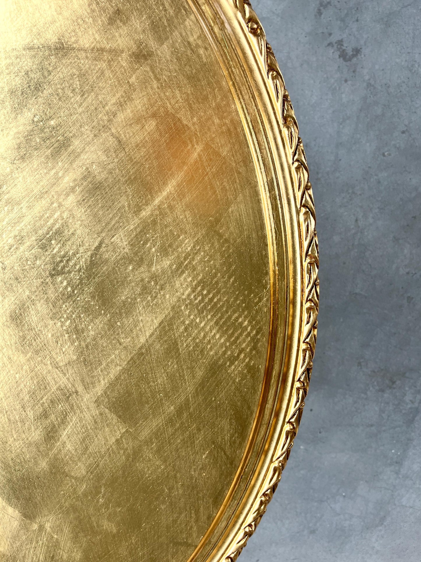 Dining Table in Gold Finish French Baroque Style Round Table Handmade Antique Style for Dining Room Decor