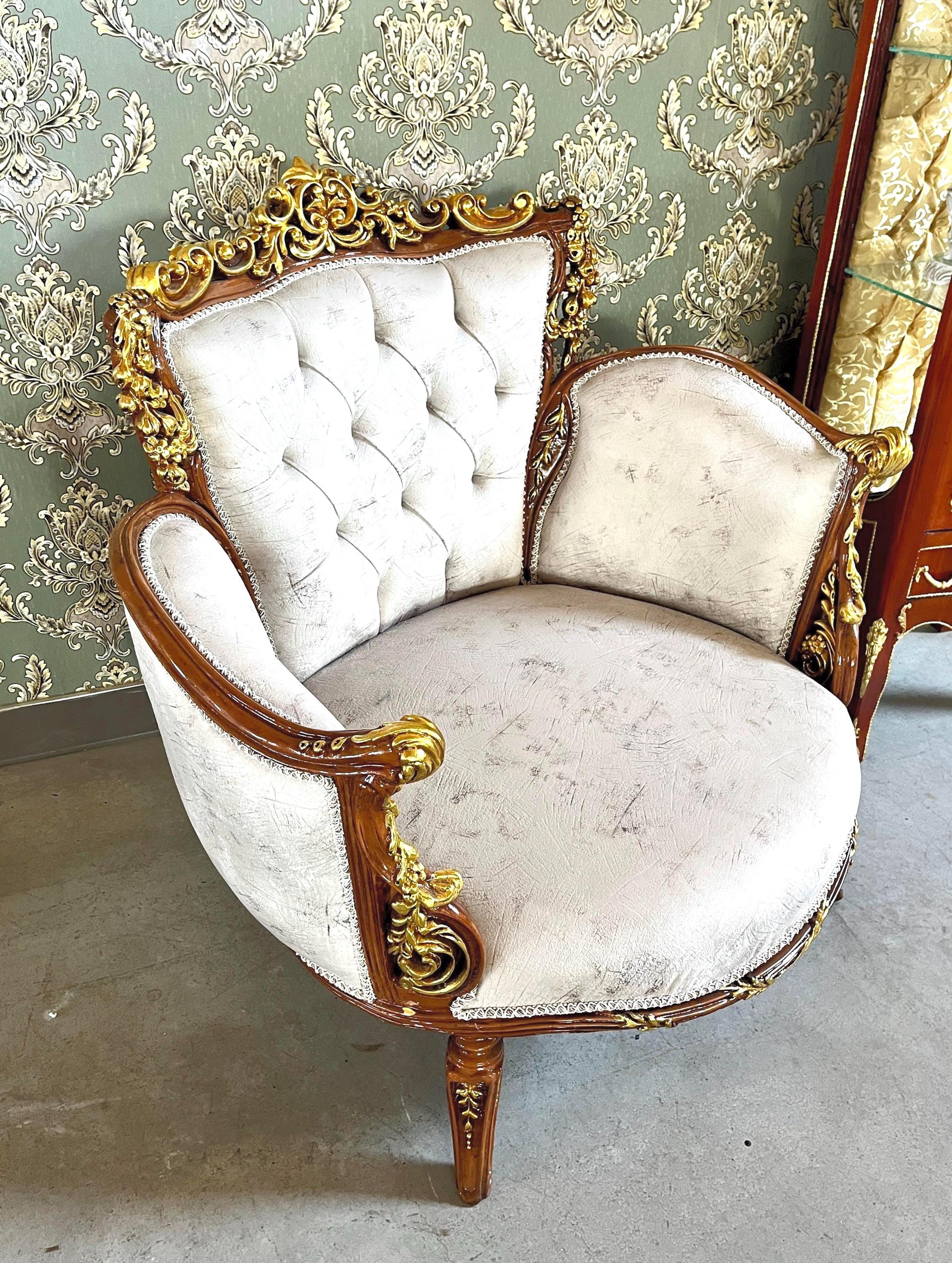 Armchair French Louis Style Black Velvet Chair Antique Style Baroque Rococo Style Armchair in Silver Finish Velvet Black for Home