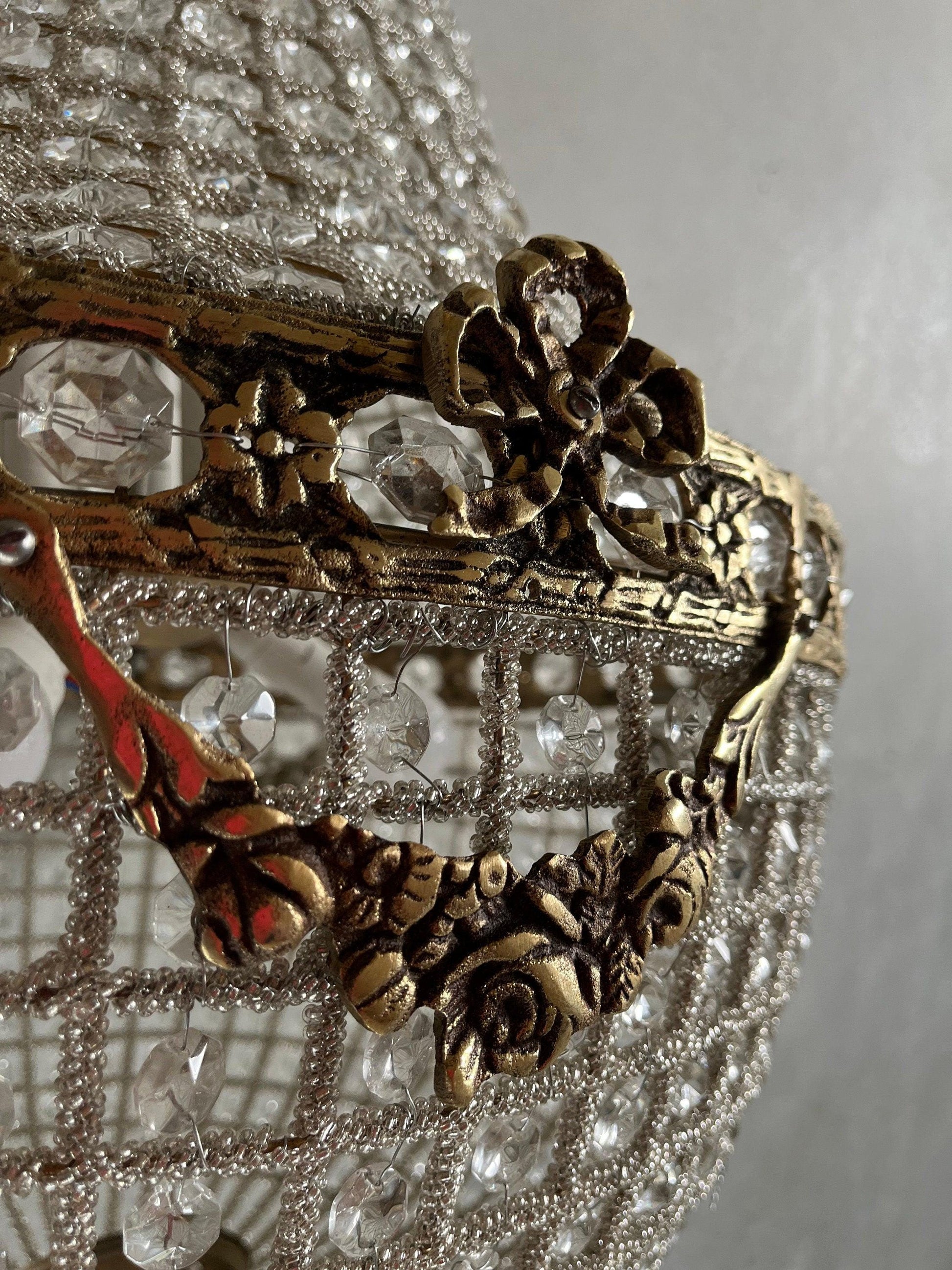 Yellow Brass Chandeliers Baroque Rococo Style French Louis Chandeliers Lighting Decor - Made to Order