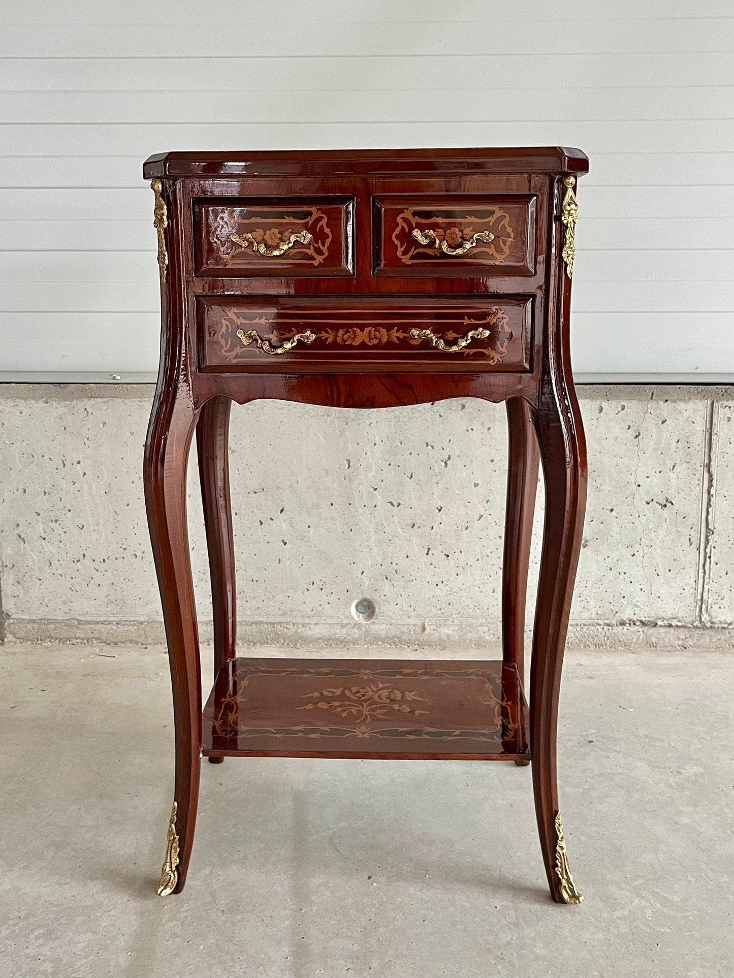 Louis XV Möbel Kommode Nachttisch im Antik Stil- kleines Quadrat
