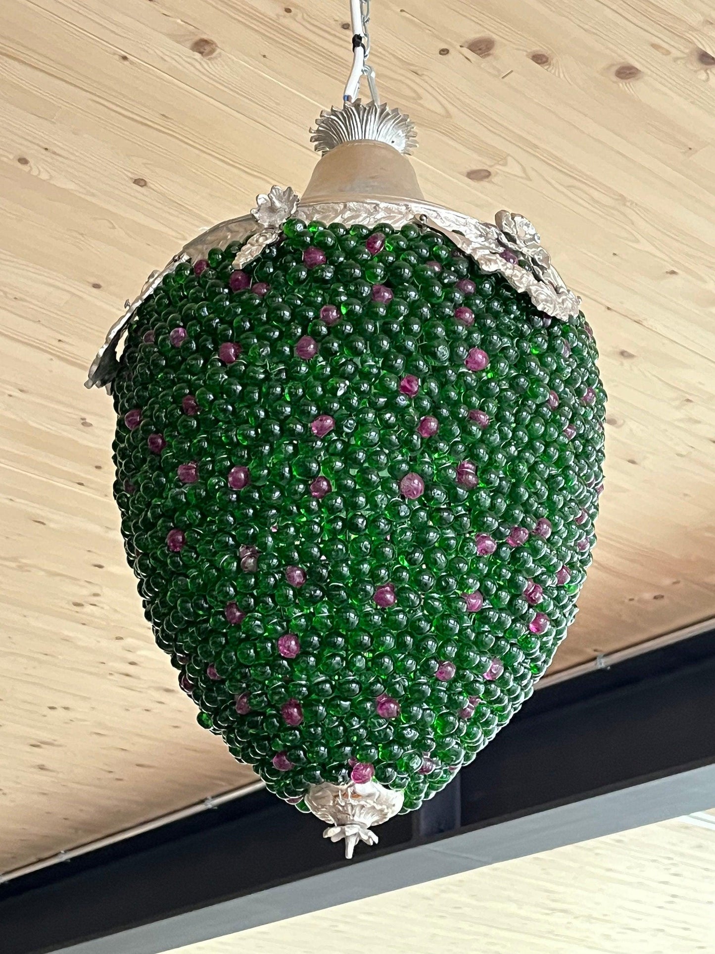 Colorful Pendant Lamp Nostalgic Baroque Style Lighting Decor in Green Blue Red beaded for Holiday Party Event Home Decor - Made To Order