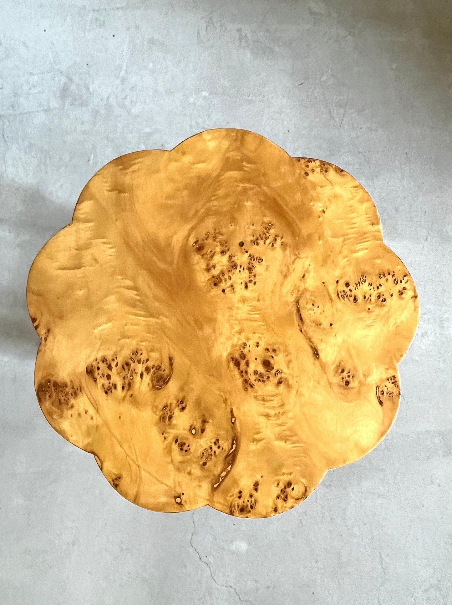 Small Side Table Italian Baroque Style in Wooden Brown Coffee Table Nostalgic Small Living Room End Table Handmade Yellow Veneer Home Decor