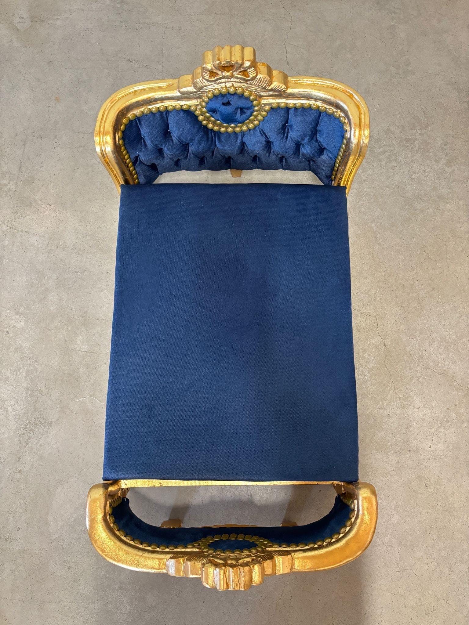 Pet Bed French Louis Baroque Style Handmade Small Dog Bed Velvet Hot Pink Baroque Style Cat Bed Velvet Blue in Gold Finish Home Decor