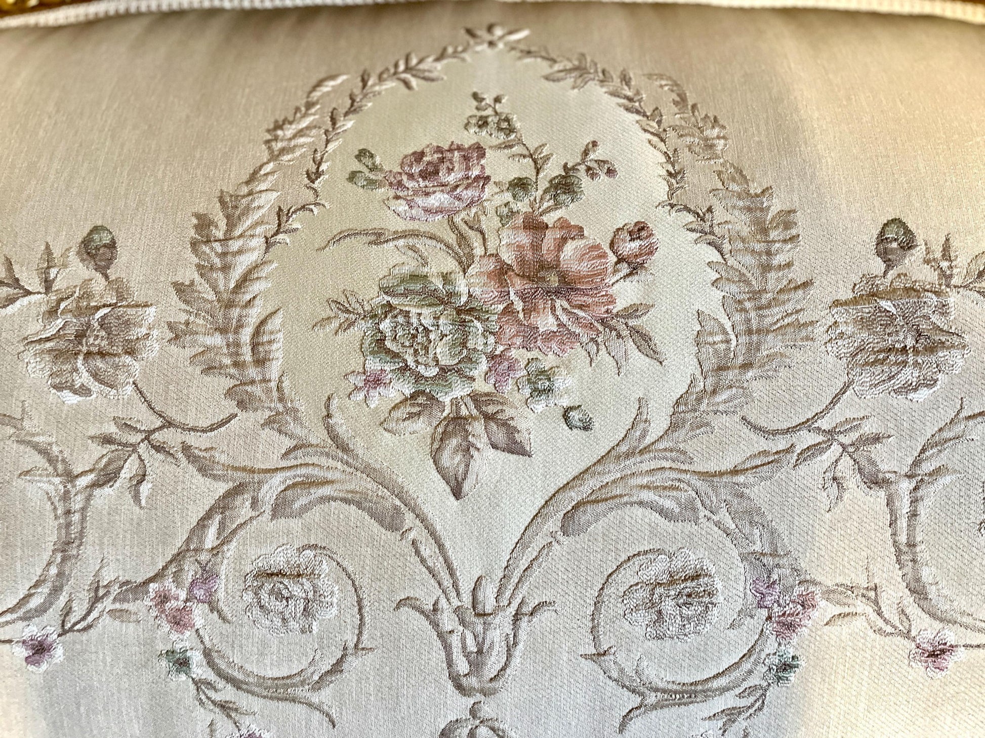 Sofa Set Retro French Baroque Rococo Style Beige Floral Color Damask Lounge Couch Set Handmade Antique Style for Living Room Home Decor