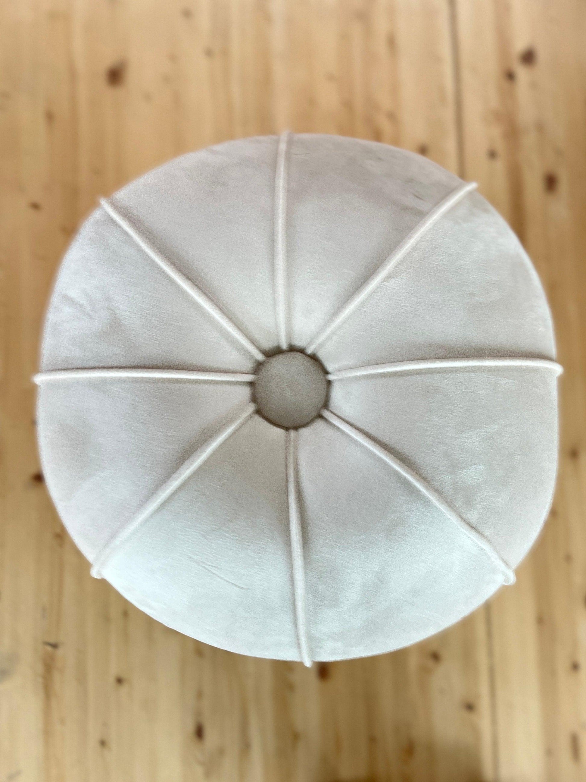 Foot Stool in Fabric Ivory Ottoman French Baroque Style Ottoman for Sofa Foot Stool Beige Color- Tall