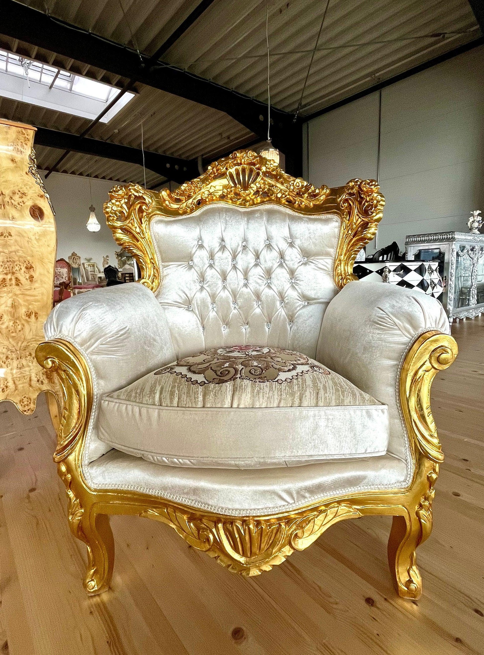 Sofa Set French Louis XV Style Settee Marble Slab Top Caffè Table Retro Baroque Style Sofa Set in Bright Ivory Velvet for Home Decor