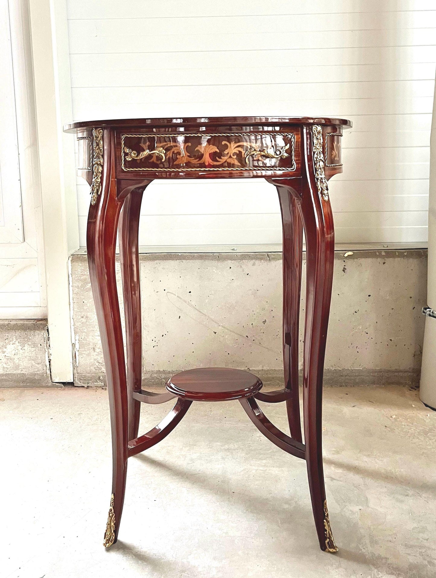 Side Table Wood Coffee Table Handmade Baroque Table French Small Table