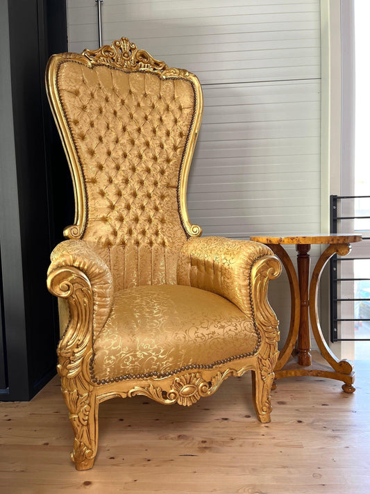 Big Sofa Chair Gold Surprise Party Huge Armchair French Baroque Style Chair for Special Event