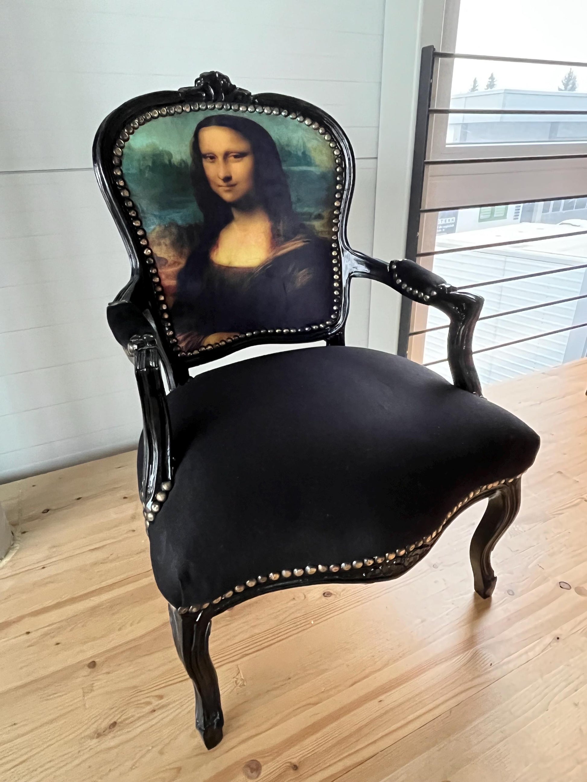 Armchair Marilyn Monroe Print French Louis Style Chair Home Devor Baroque Rococo Style Armchair in black & White Print