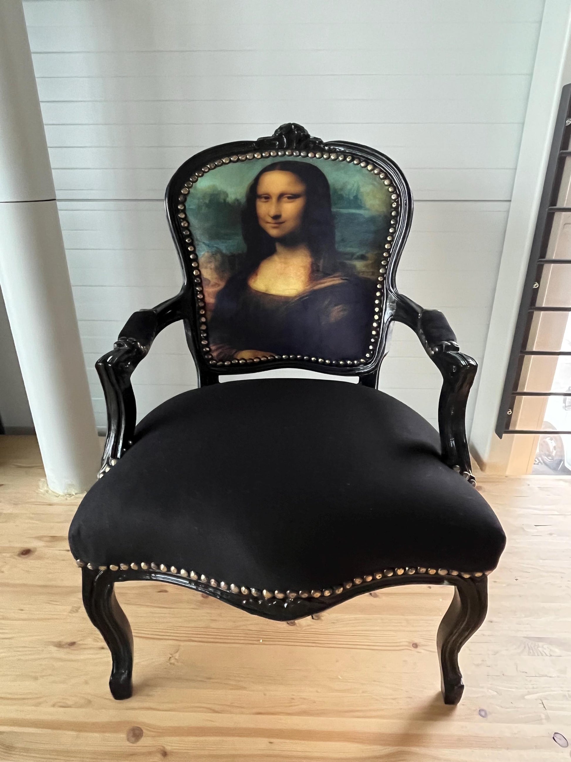 Armchair Marilyn Monroe Print French Louis Style Chair Home Devor Baroque Rococo Style Armchair in black & White Print