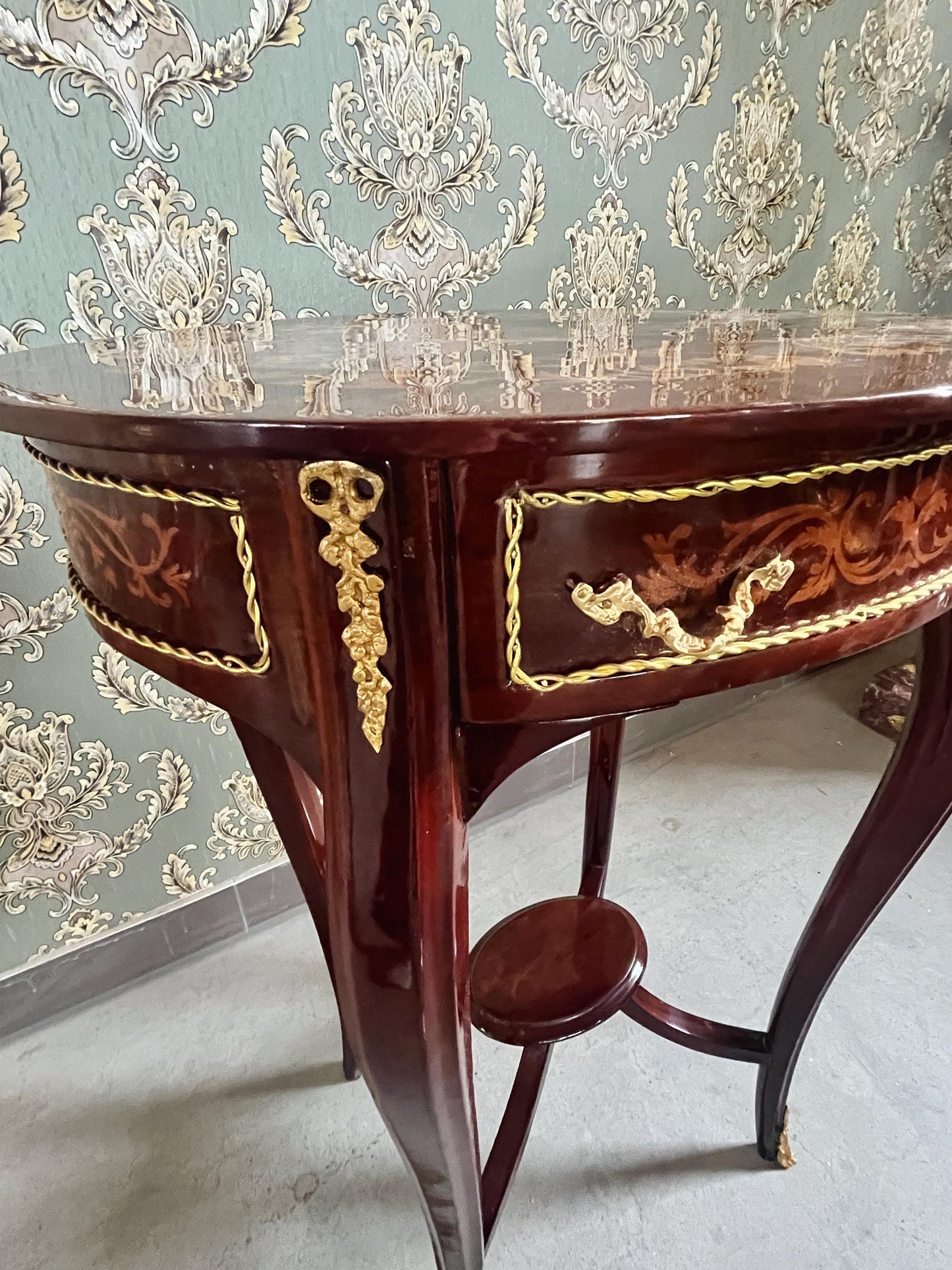 Side Table Wood Coffee Table Handmade Baroque Table French Small Table