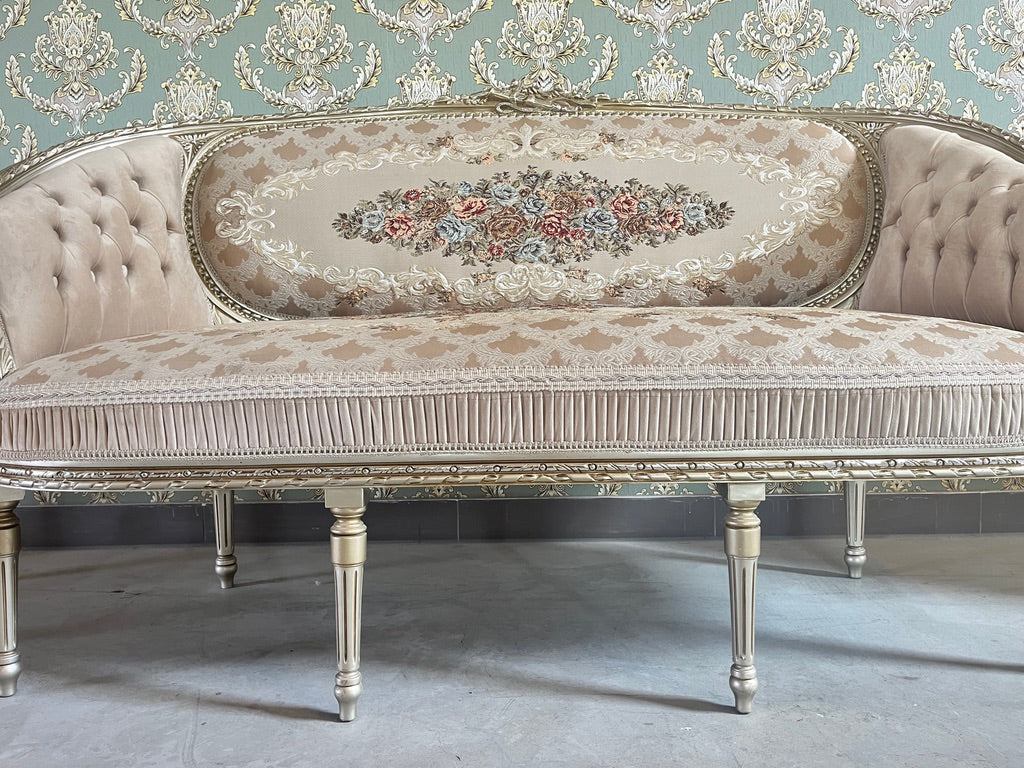 Chic Baroque Sofa Set French Baroque Couch Set Marble Coffee Table Luxury Living Room