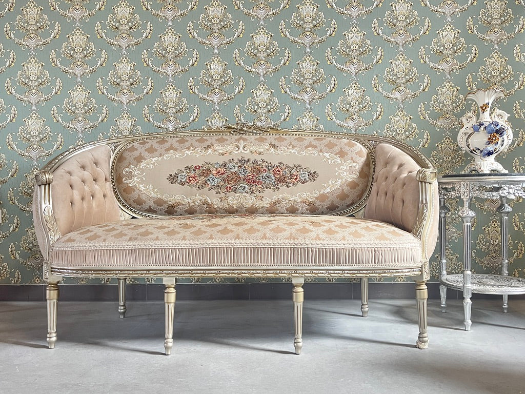 Chic Baroque Sofa Set French Baroque Couch Set Marble Coffee Table Luxury Living Room