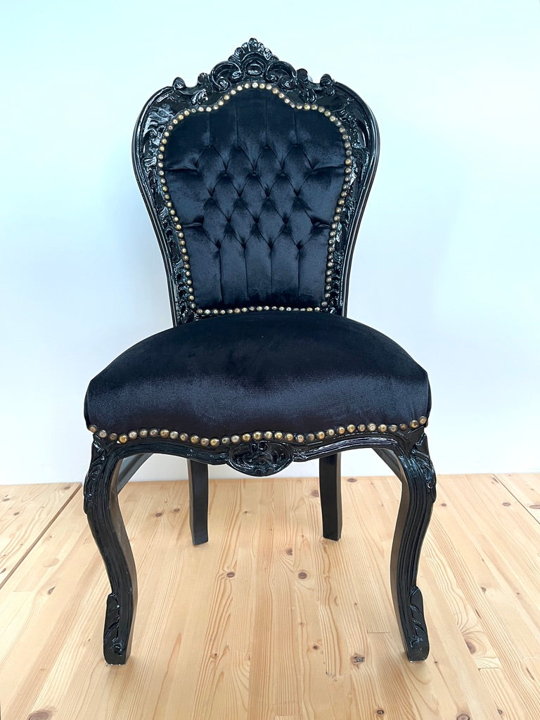 Rococo Accent Chair Santa Red Velvet Chair French Baroque Style Handmade