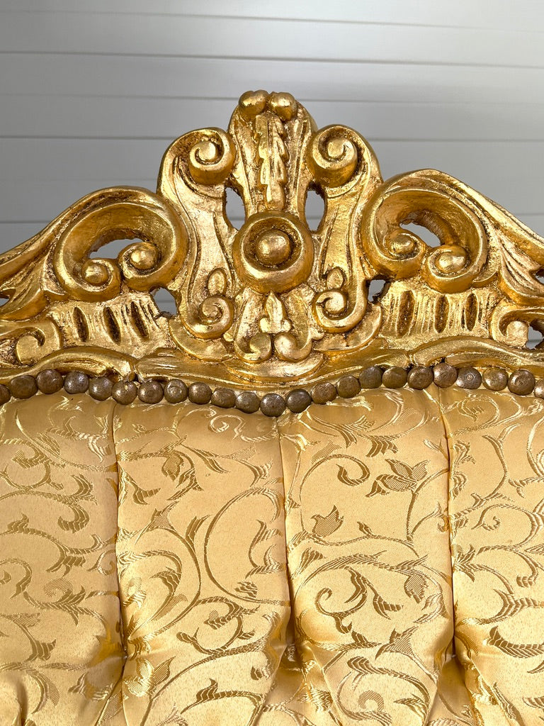 Huge Royal Throne Gold Crown Kings Chair Hand Carved Deluxe Furniture