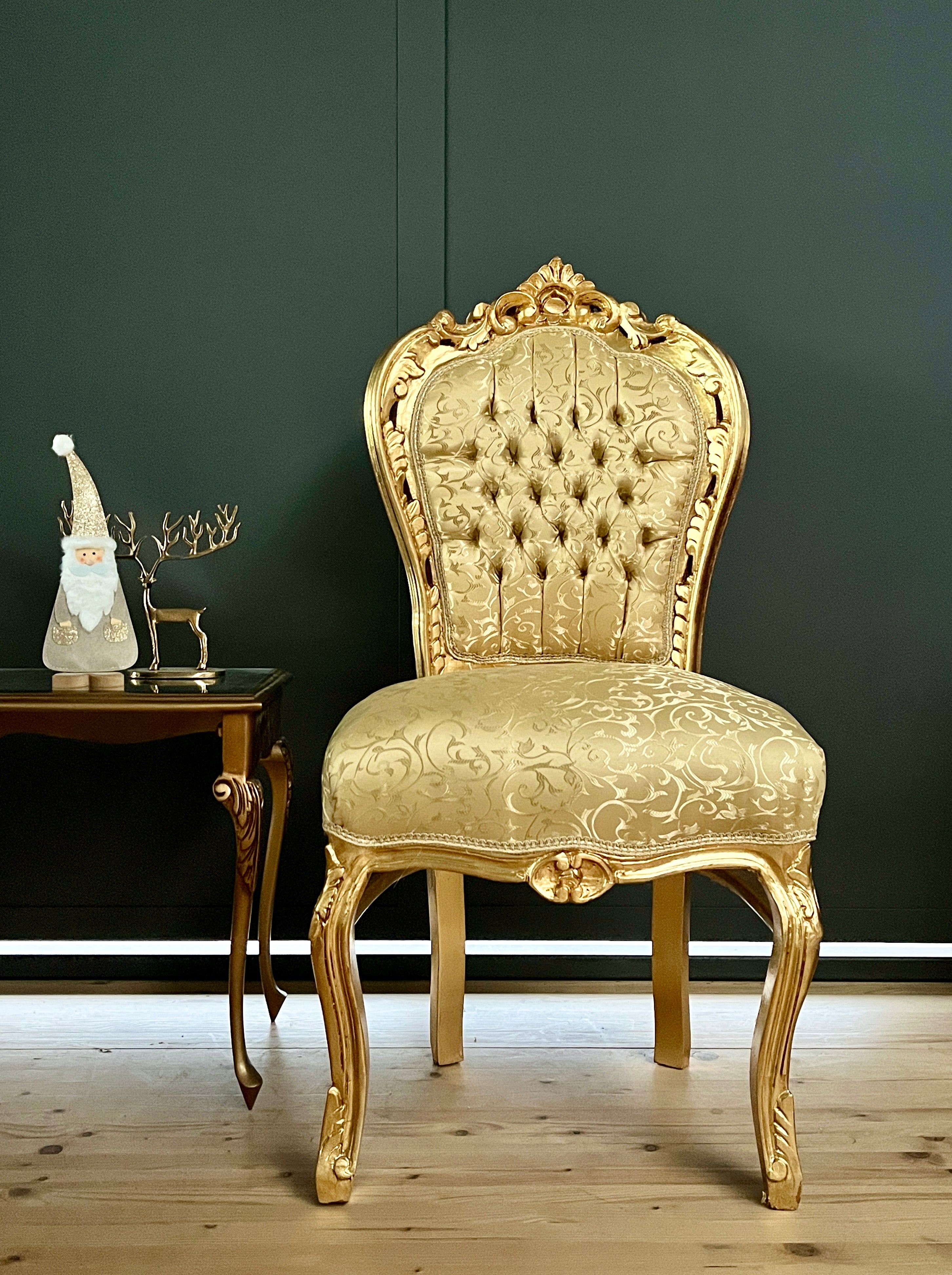 Rococo Accent Chair Louis XV Royal Baroque Gold Throne Chair Luxury Handmade Furniture