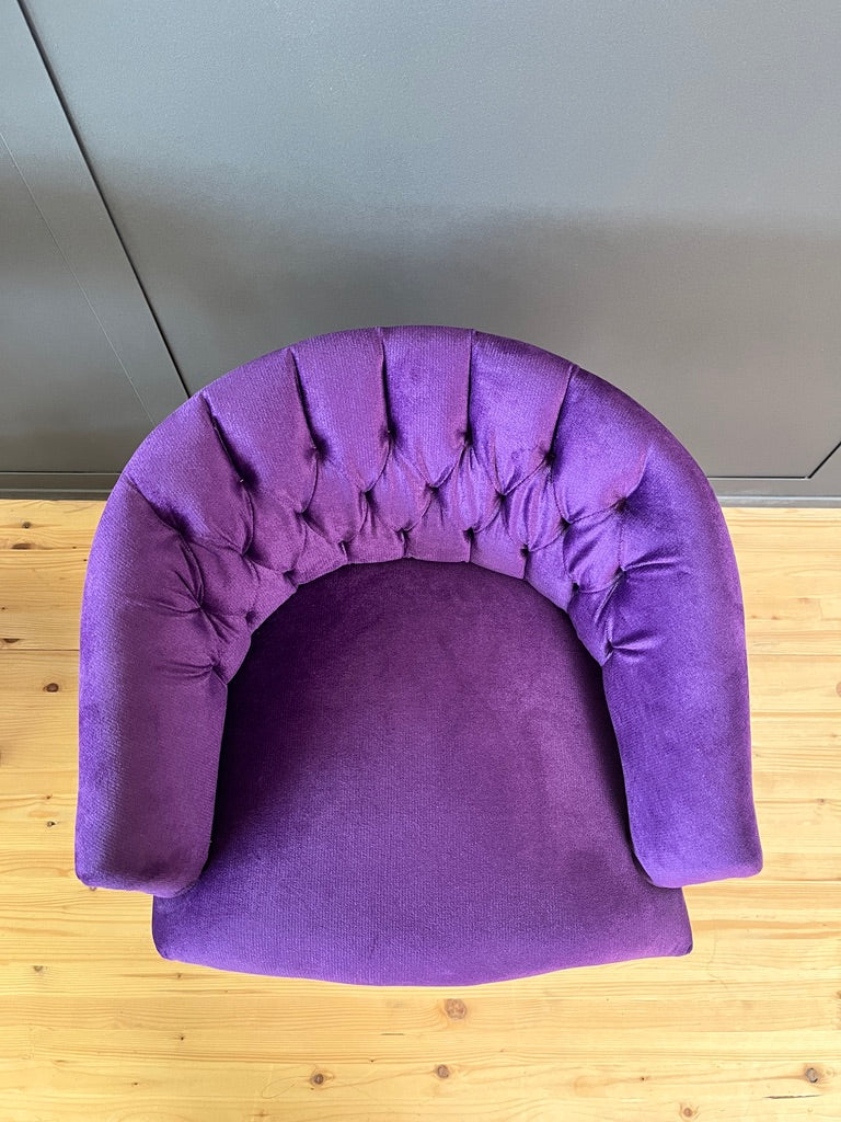 French Bar Chair Vibrate Color Tufted Velvet Cocktail Armchair Glam Furniture