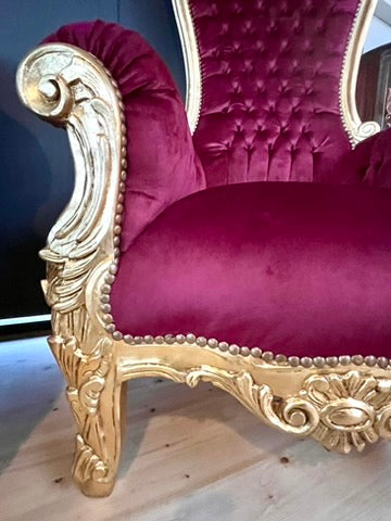 Huge Royal Throne Gold Crown Kings Chair Hand Carved Deluxe Furniture
