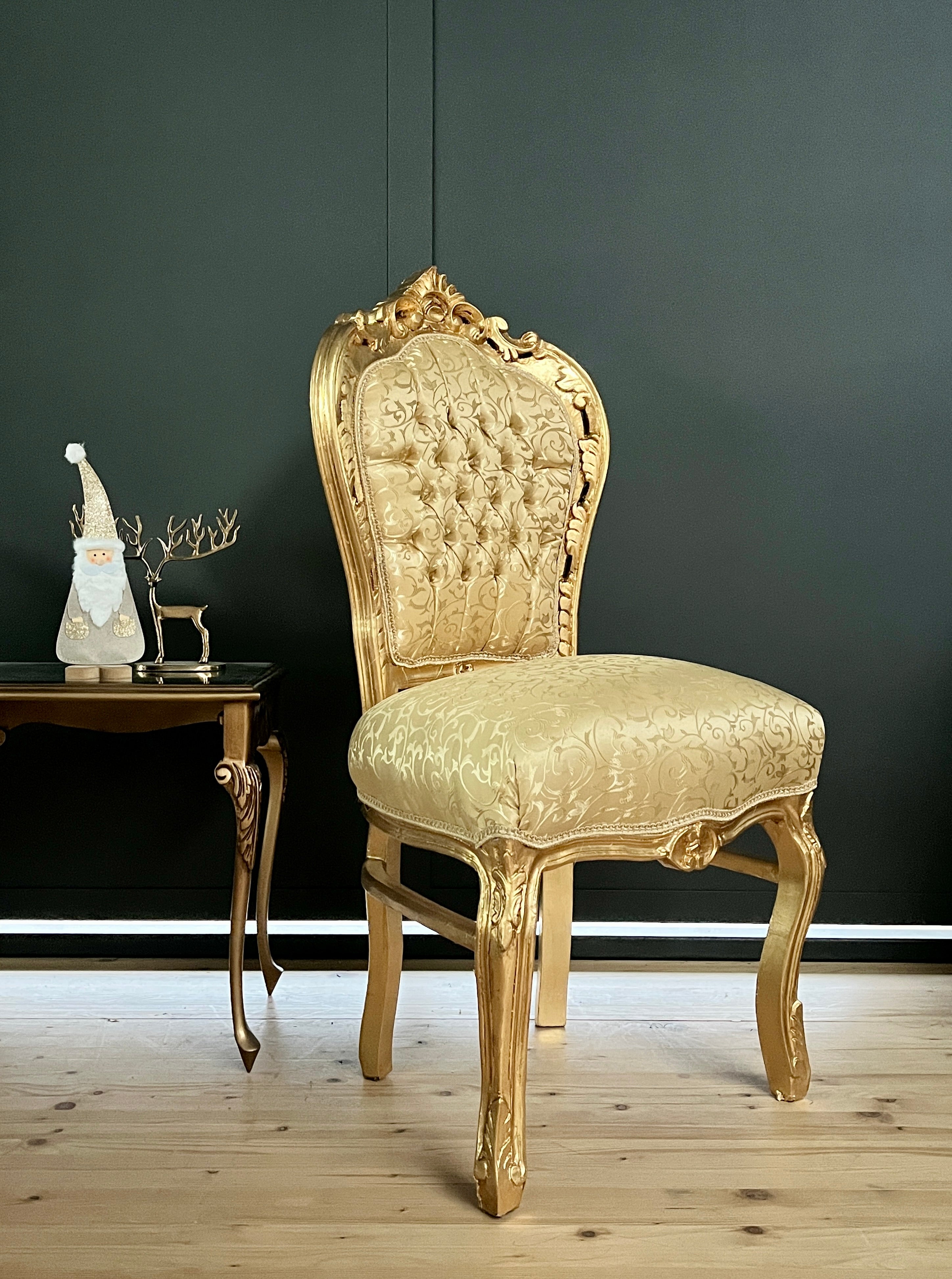 Rococo Accent Chair Louis XV Royal Baroque Gold Throne Chair Luxury Handmade Furniture