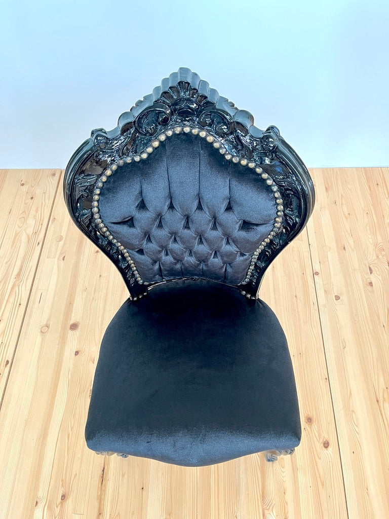 Rococo Accent Chair Santa Red Velvet Chair French Baroque Style Handmade