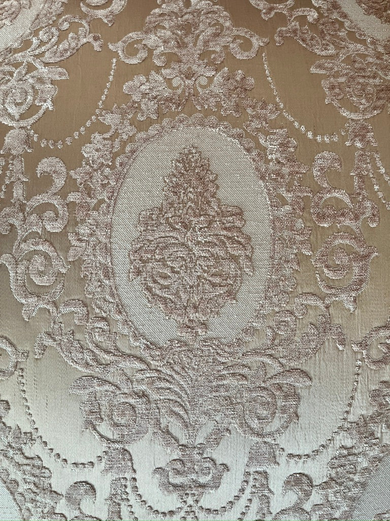 Rococo Louis XV Accent Armchair Black & Gold Floral Damask French Baroque Lounge Chair