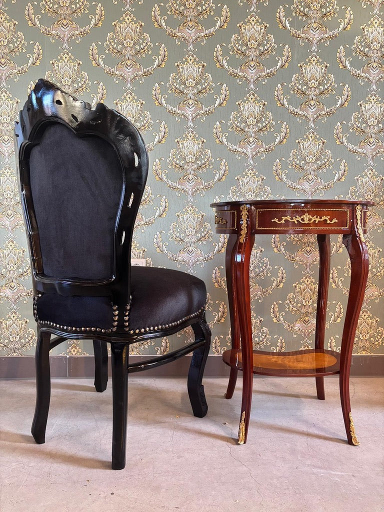 Rococo Accent Chair Santa Red Velvet Chair French Baroque Style Handmade