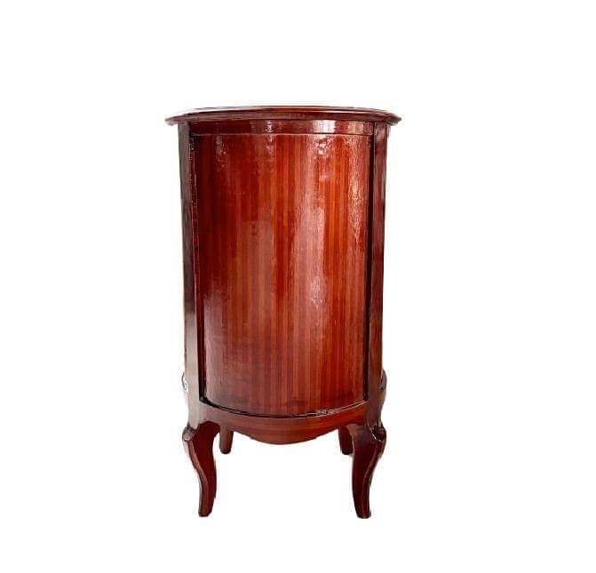 Louis XVI Möbel Kommode Nachttisch im Antik Stil- Runden / Night Stand French Baroque Style Oil Painted At Surface Chest of Drawer - Round