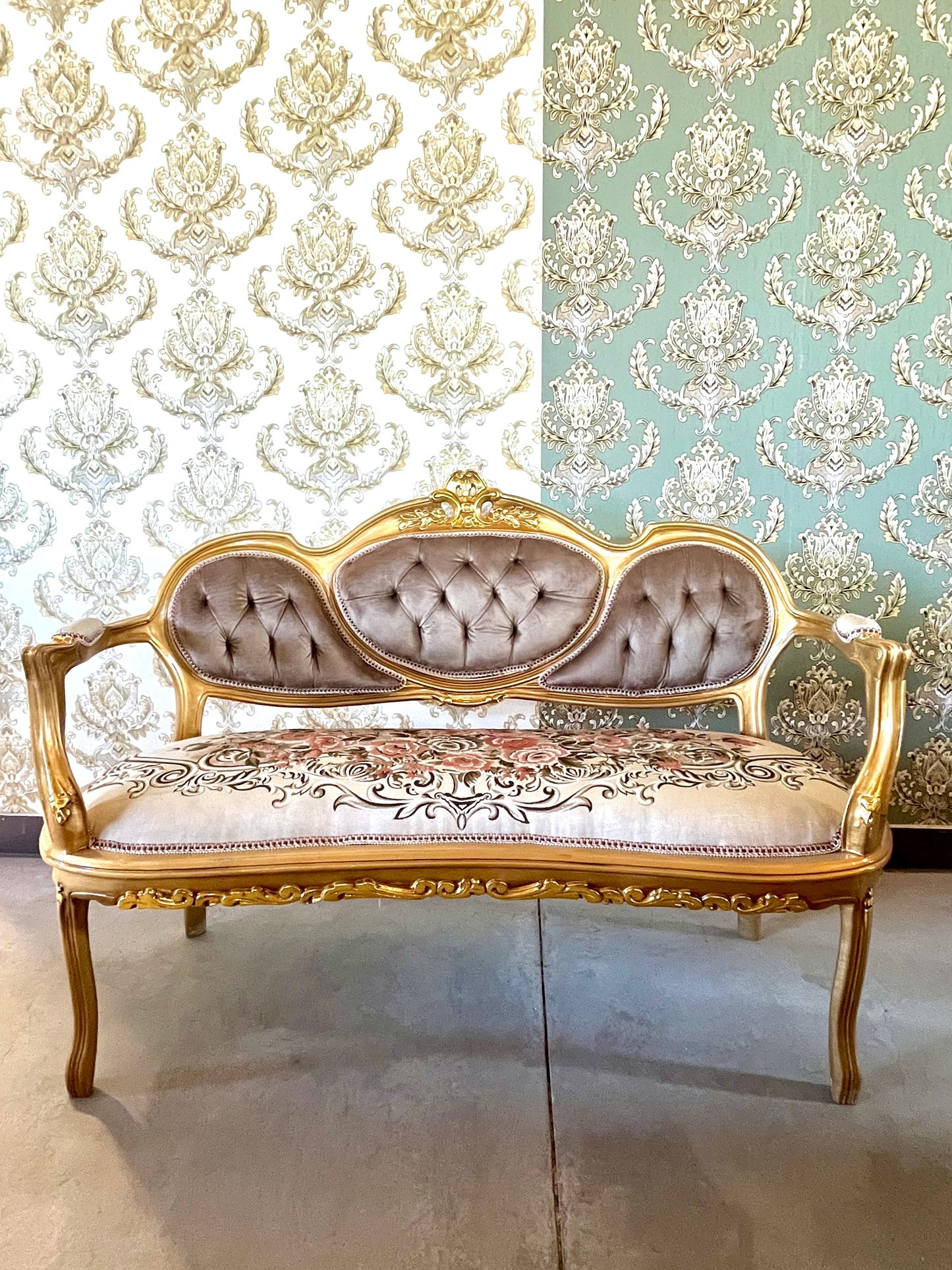 Sofa Set Camel Color Velvet for Home Sofa Set French Louis Style for Lodge Retro Style Settee Coffee Table Marble Top for Longue Room