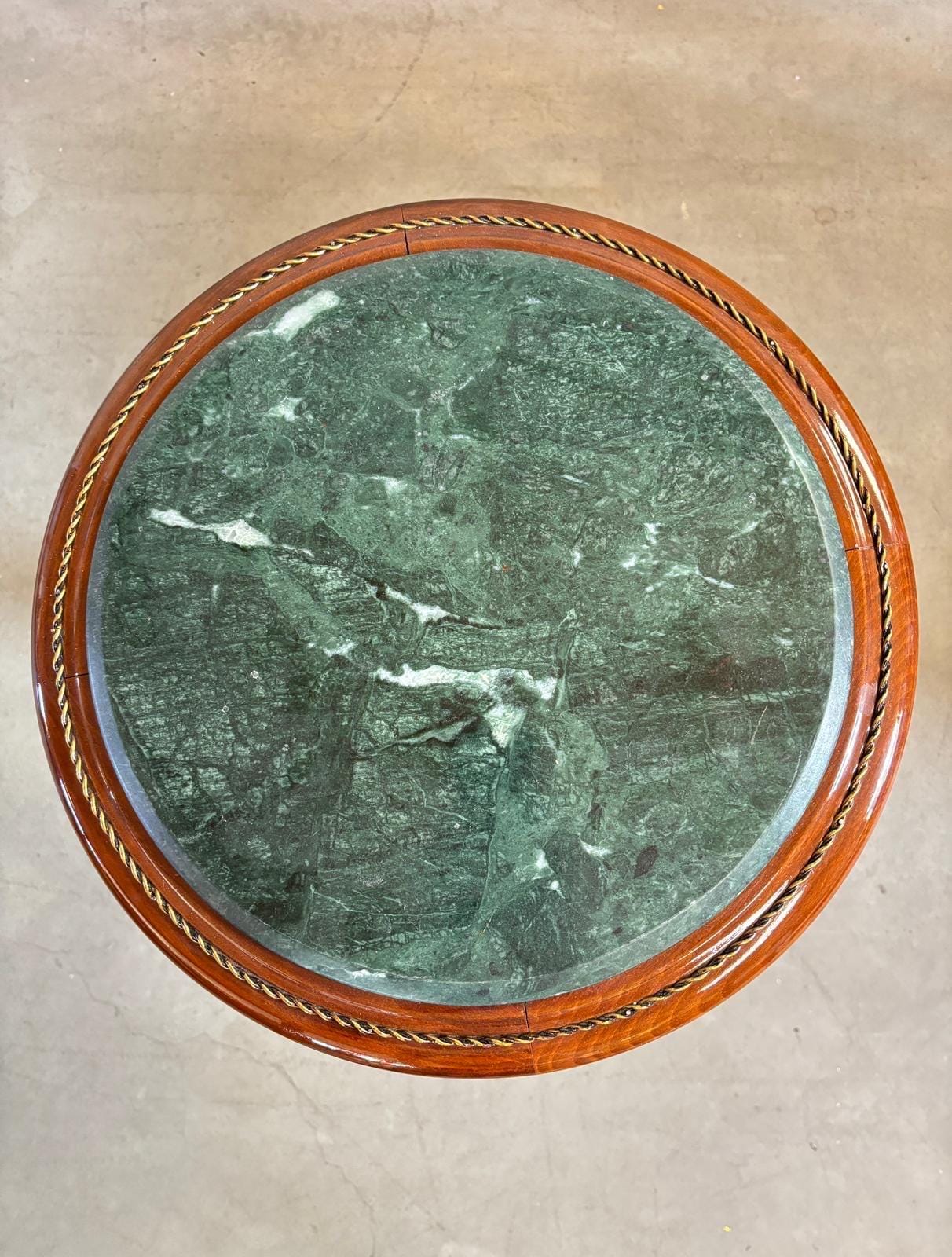 Small Side Table Marble Top Retro Baroque Style Tea Table Café Table Antique Style Wooden Table with Marble Top for Home Decor