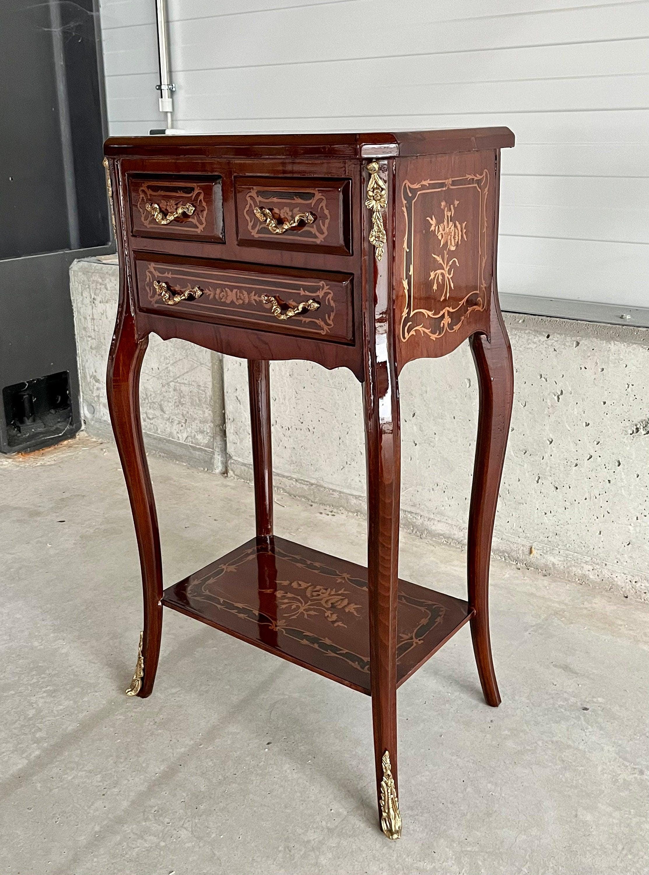 Louis XV Möbel Kommode Nachttisch im Antik Stil- kleines Quadrat