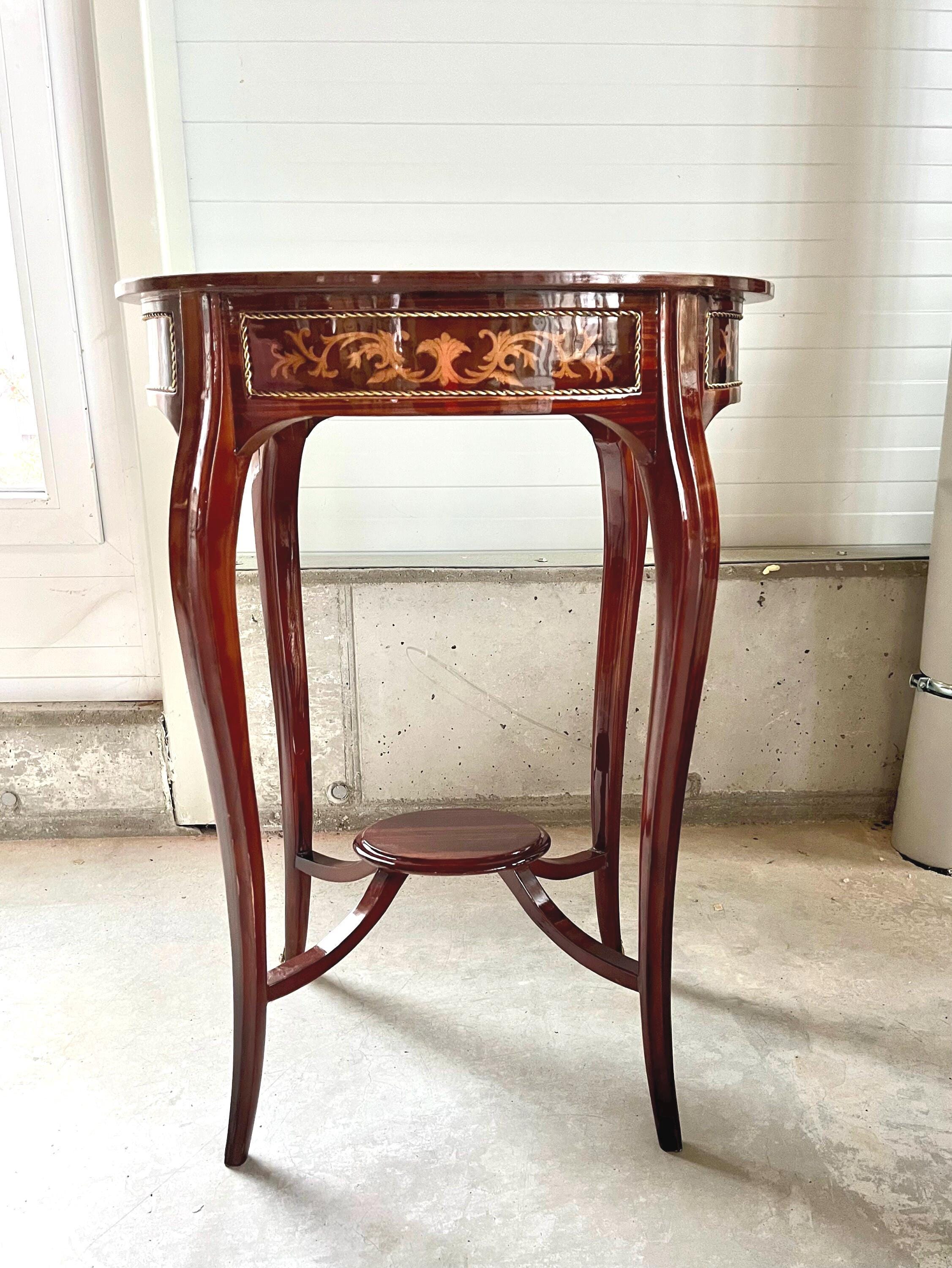 Side Table Wood Coffee Table Handmade Baroque Table French Small Table