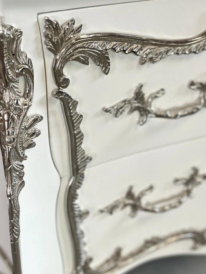 Black Night Stands French Baroque Style Chest of Drawers in Handmade Bedside Table Retro Baroque Rococo Style for bedroom for New Home Decor