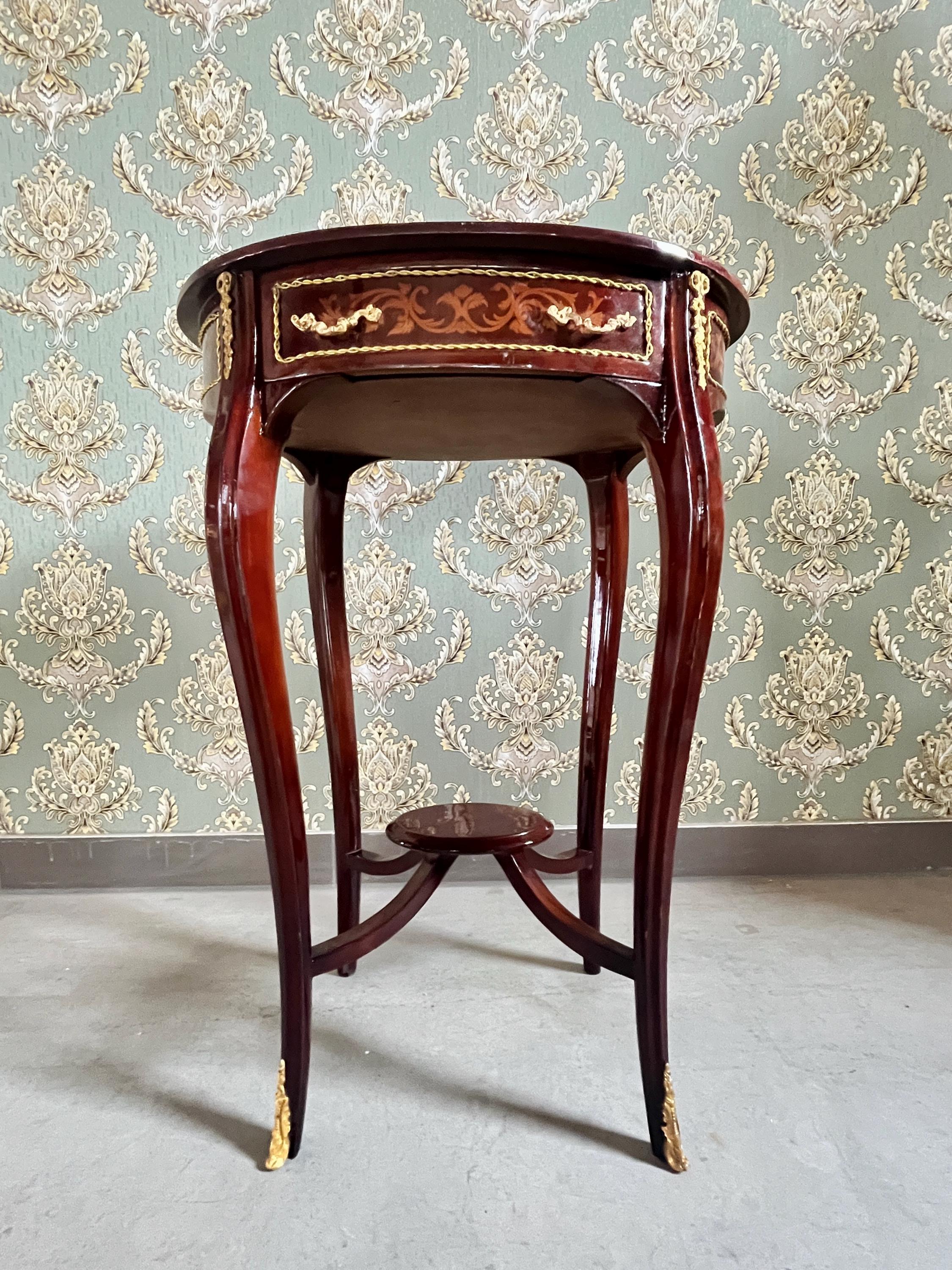 Side Table Wood Coffee Table Handmade Baroque Table French Small Table
