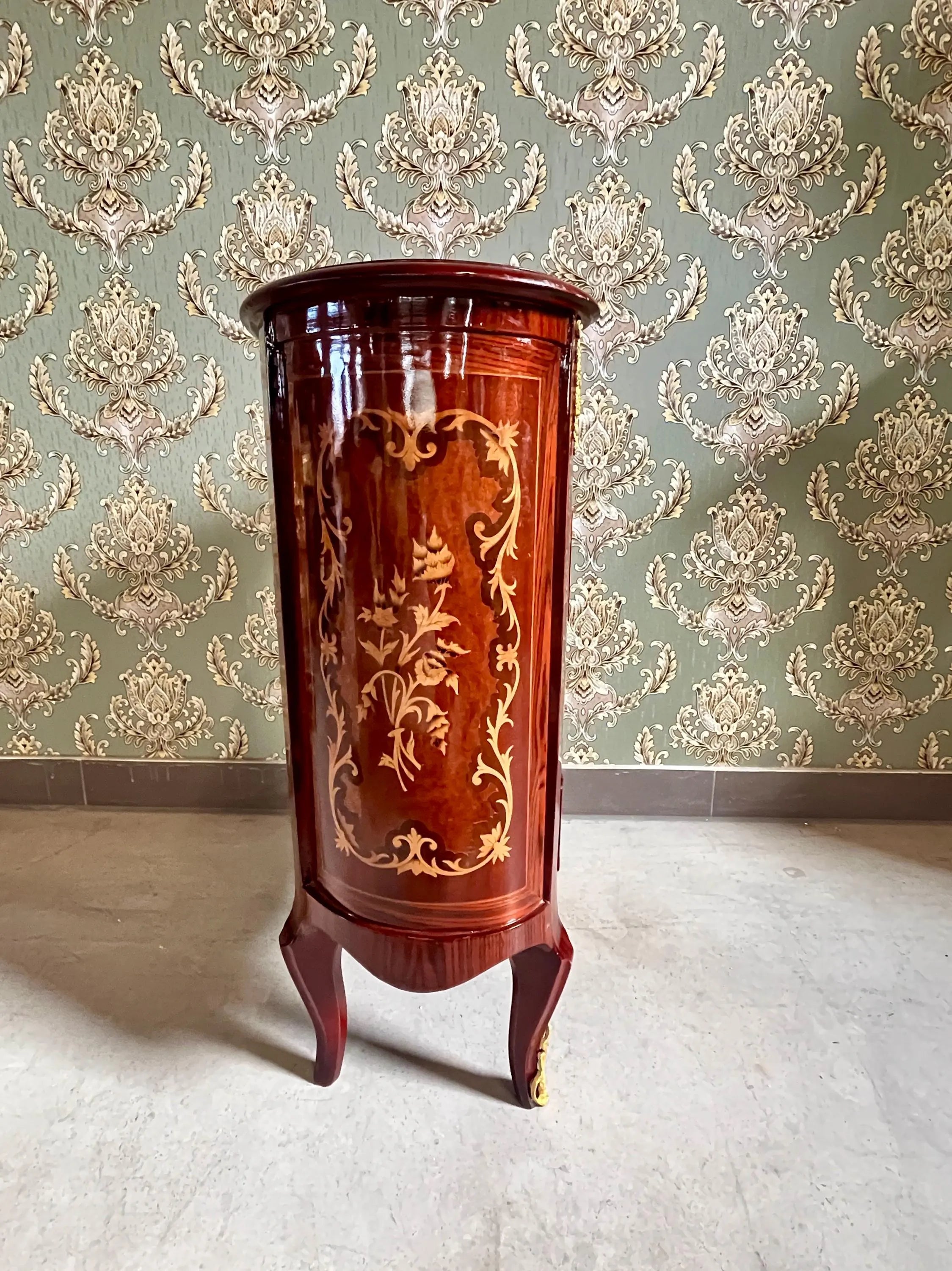 Deluxe Baroque Chest of Drawers Hand-Carved Wood Brass Handles