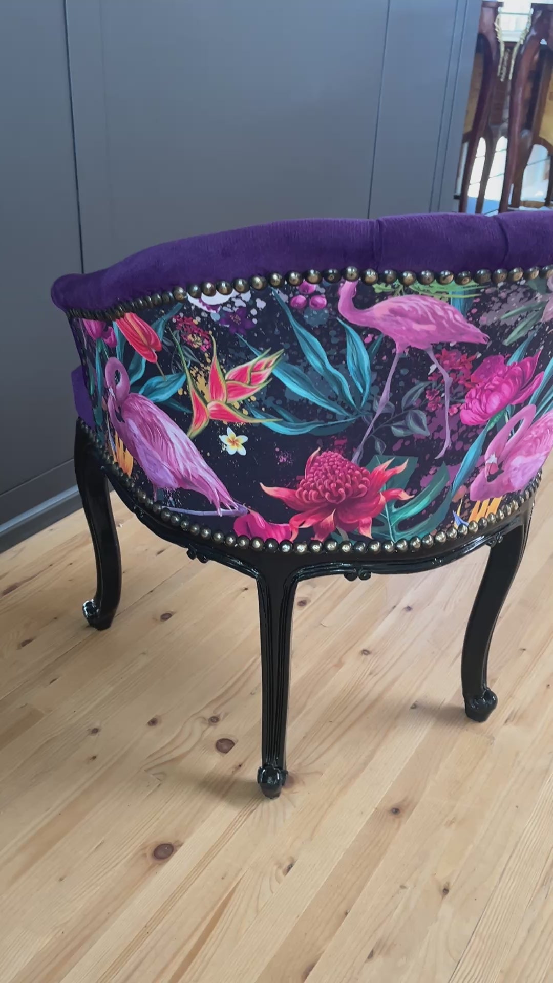 French Bar Chair Vibrate Color Tufted Velvet Cocktail Armchair Glam Furniture